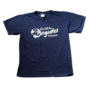 100% heavy cotton Navy T-Shirt, Global Brigades Panama, sz XL